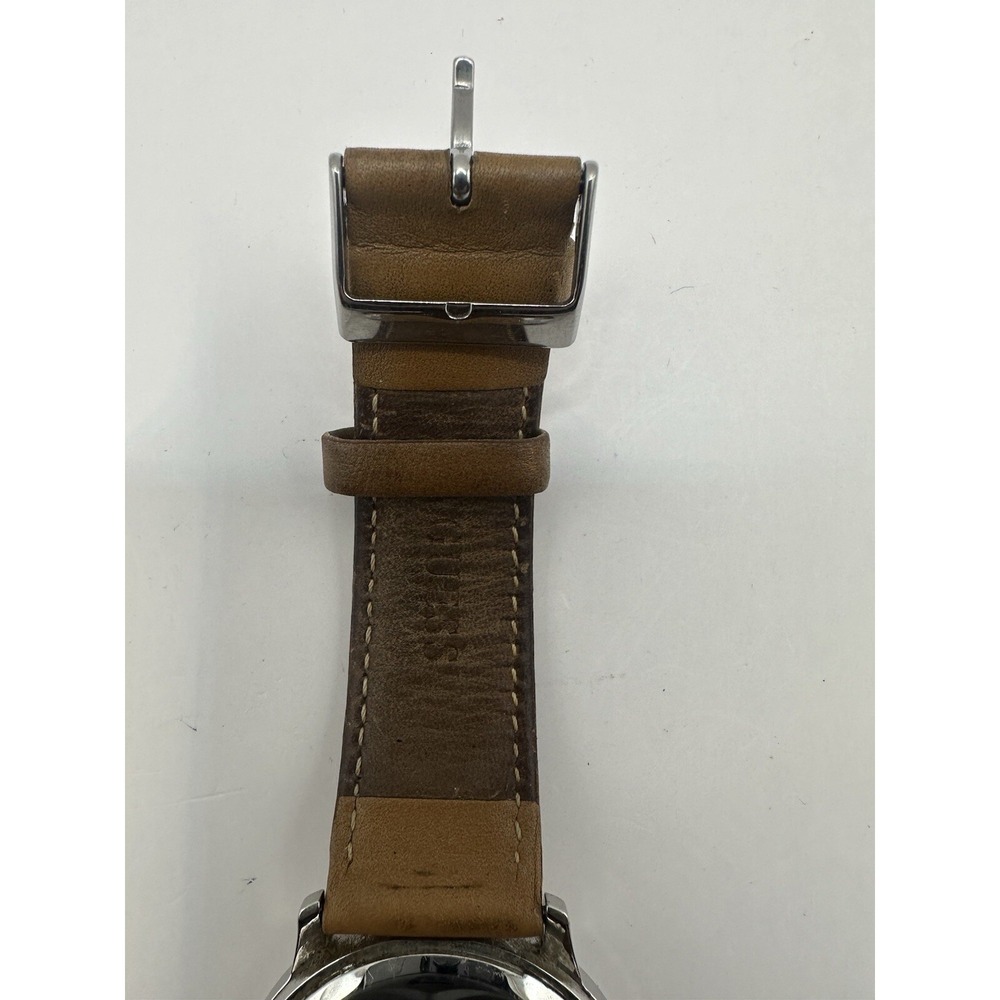Guess Navy Blue Dial U0922G8 Brown Leather New Battery 39mm 8" Watch steel Q - Picture 9 of 12
